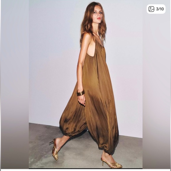 Zara Pants - ❌ SOLD ❌ Zara Flowing Brown Jumpsuit
